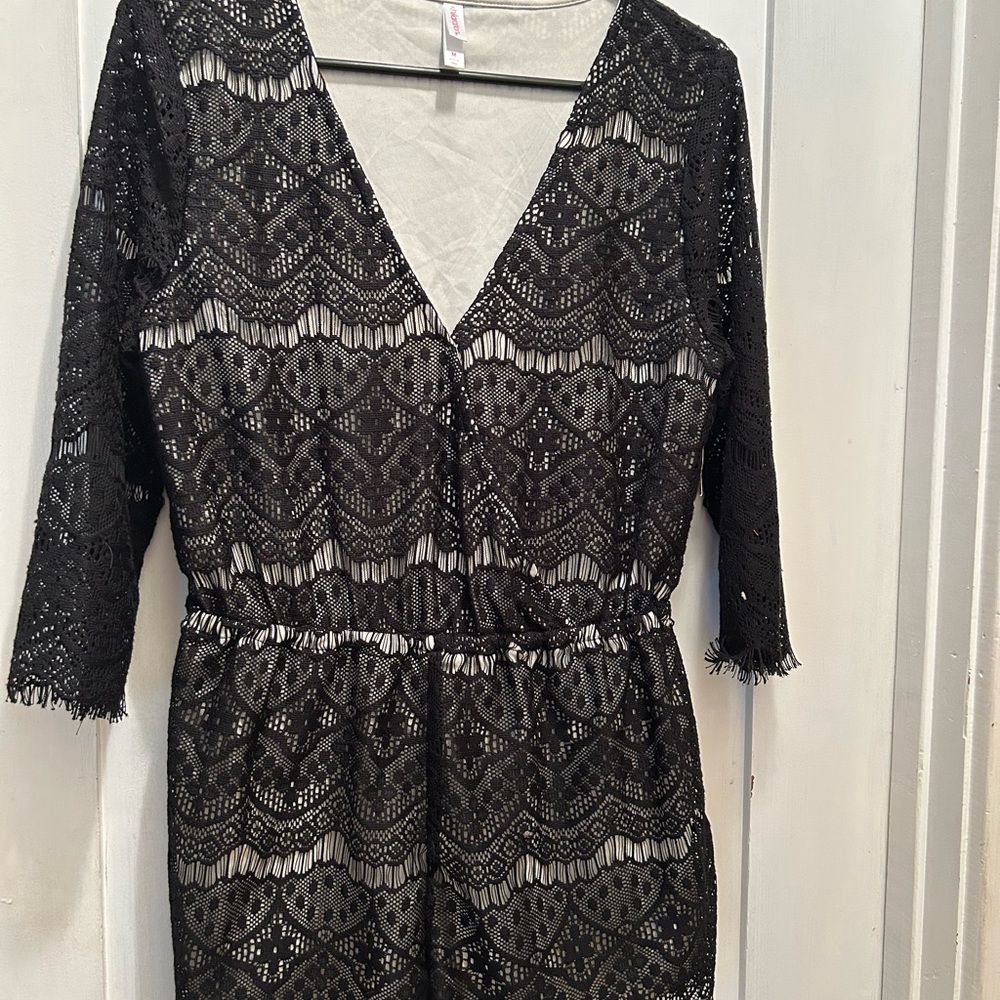 Xhilaration Black Lace Romper